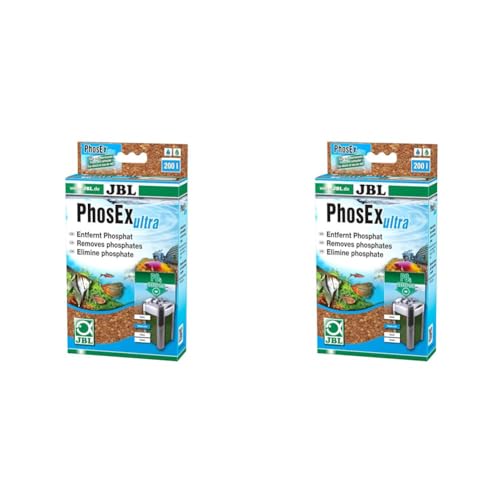 JBL PhosEx Ultra 6254100, Filtermasse zur Entfernung von Phosphat aus Aquarienwasser, 340 g (Packung mit 2) von JBL