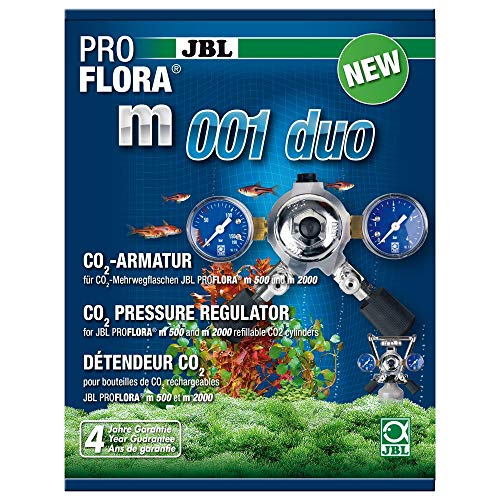 JBL ProFlora m001 duo 2 64465 Armatur zur Druckminderung von CO2-Mehrwegflaschen für Aquarien, 2 Abgänge JBL ProFlora m001 duo 2 64465 Armatur zur Druckminderung von CO2-Mehrwegflaschen für Aquarien, 2 Abgänge von JBL