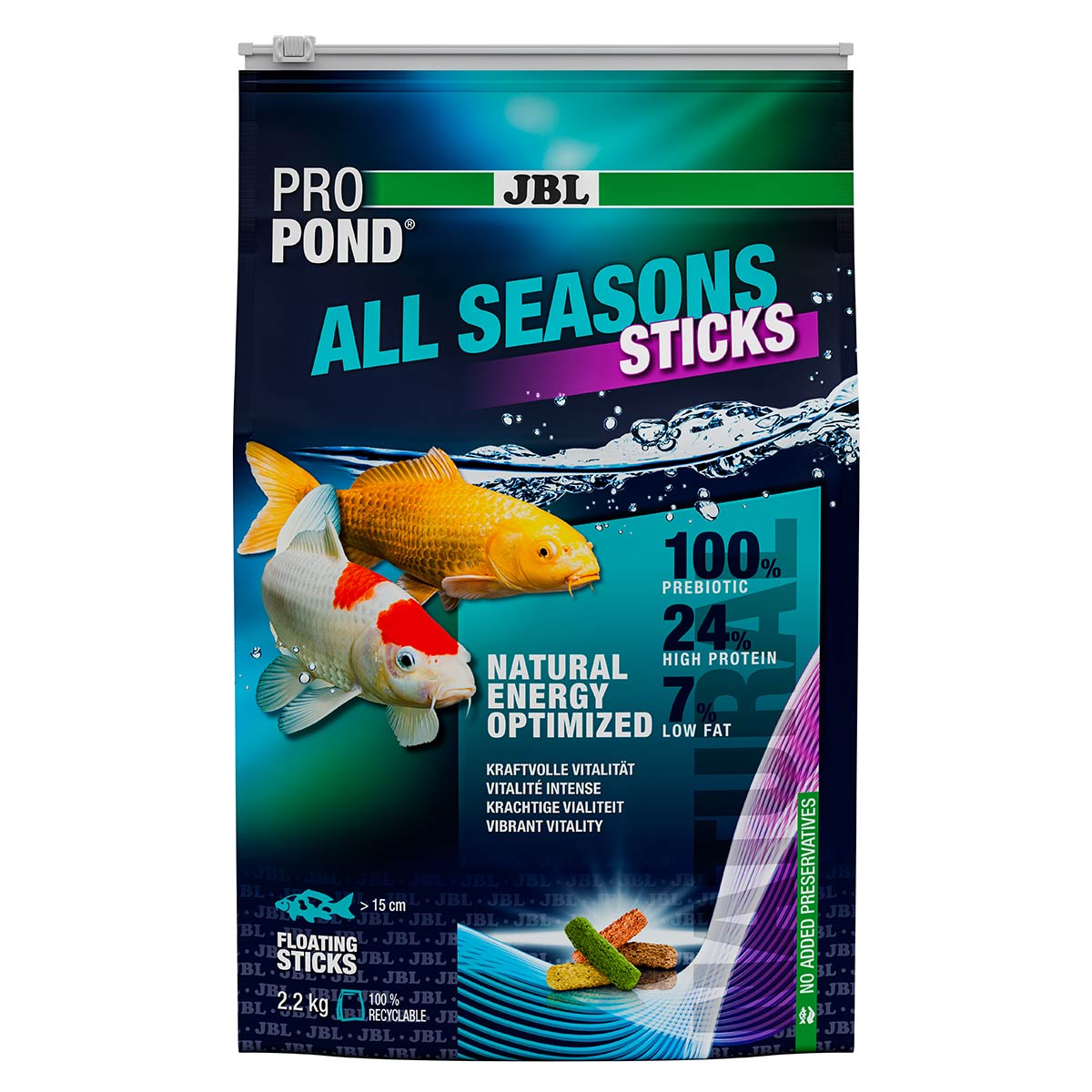 JBL ProPond All Seasons Sticks Ganzjahresfutter 2,2kg JBL ProPond All Seasons Sticks Ganzjahresfutter 2,2kg von JBL