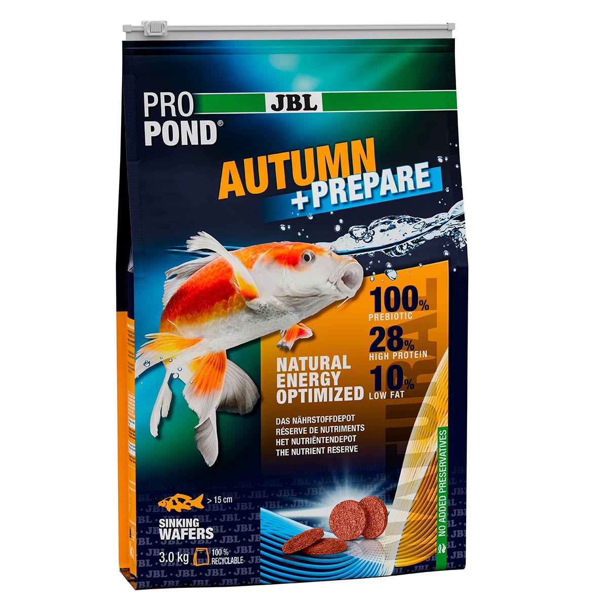 JBL ProPond Autumn + Prepare Wafers Herbstfutter 3kg JBL ProPond Autumn + Prepare Wafers Herbstfutter 3kg von JBL