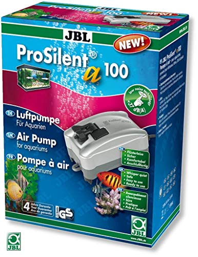 JBL ProSilent a100, 6054100, Luftpumpe für Süß- und Meerwasseraquarien von 40 - 150 L, 1 Stück (1er Pack) von JBL