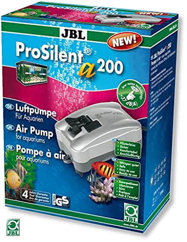 JBL ProSilent a200, 6054200, Luftpumpe für Süß- und Meerwasseraquarien von 50 - 300 L, 1 Stück (1er Pack) von JBL