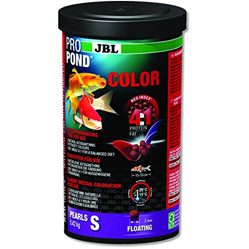 JBL Farbfutter für Koi, Schwimmende Futterperlen, Spezialfutter, PROPOND COLOR, Größe S, 420 g von JBL