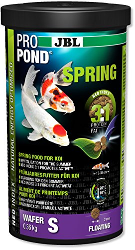 JBL Frühjahrsfutter für Koi, Schwimmende Futterwafer, Saisonfutter, PROPOND SPRING, Größe S, 360 g von JBL