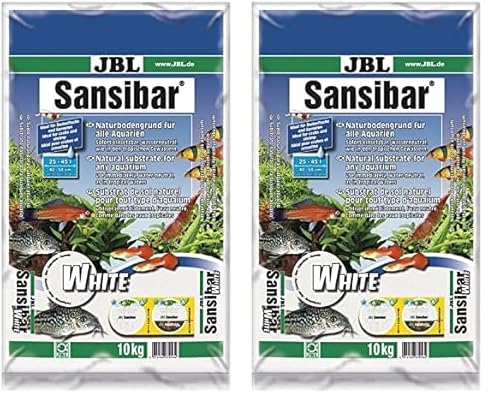 JBL Sansibar White 67056, Bodengrund Weiß für Süßwasser-Aquarien, 10 kg (Packung mit 2) von JBL