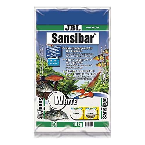 JBL Sansibar White 67056, Bodengrund Weiß für Süßwasser-Aquarien, 10 kg von JBL