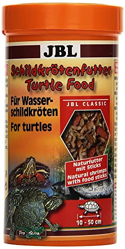 JBL Turtle Food 70363 Schildkrötenfutter, Hauptfutter für Wasserschildkröten von 10 - 50 cm, Naturfutter mit Sticks, 1er Pack (1 x 250 ml) von JBL
