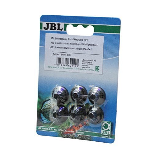 JBL Schlitzsauger 6041400 Halterung für Heizkabel für Aquarien und Terrarien, Diameter 2-4 mm, 6 Stück von JBL
