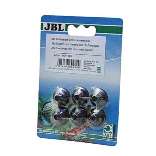 JBL Schlitzsauger 6041400 Halterung für Heizkabel für Aquarien und Terrarien, Diameter 2-4 mm, 6 Stück von JBL