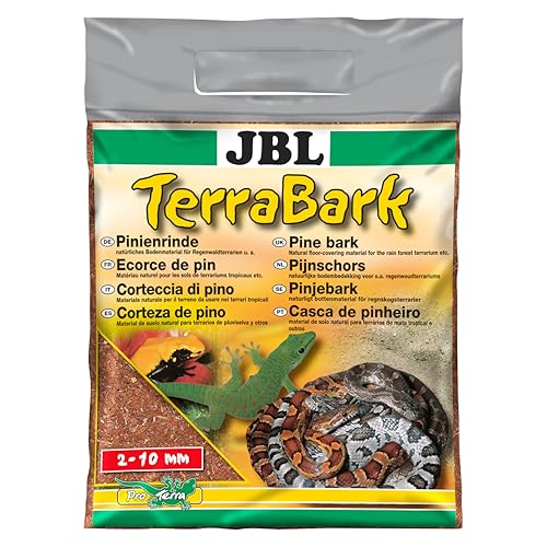 JBL TerraBark 71021 Bodensubstrat, für Wald und Regenwaldterrarien, Pinienrinde, 2 - 10 mm, 5 l von JBL