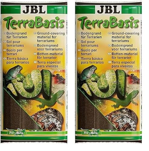 JBL TerraBasis Bodengrund für Regenwaldterrarien, Spezialerde ohne Düngezusatz, 20 l, 71012 (Packung mit 2) von JBL