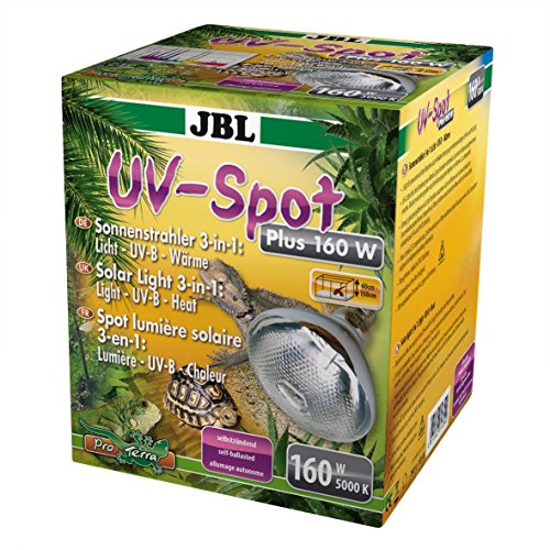 JBL UV-Spot plus 61839 UV-Spotstrahler mit Tageslichtspektrum Licht UV-B Wärme, E27, 160 W, Farbeffekt von JBL