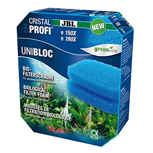 JBL UniBloc 6016200 Bio-Filterschaum Einsatz für Aquarienfilter CristalProfi e 150X, e 190X, 2er-Pack von JBL