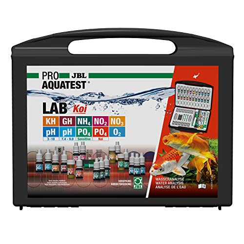 JBL Wassertest-Koffer, mit 10 Tests und Zubehör, Für Koi- und Gartenteiche, PROAQUATEST LAB Koi von JBL