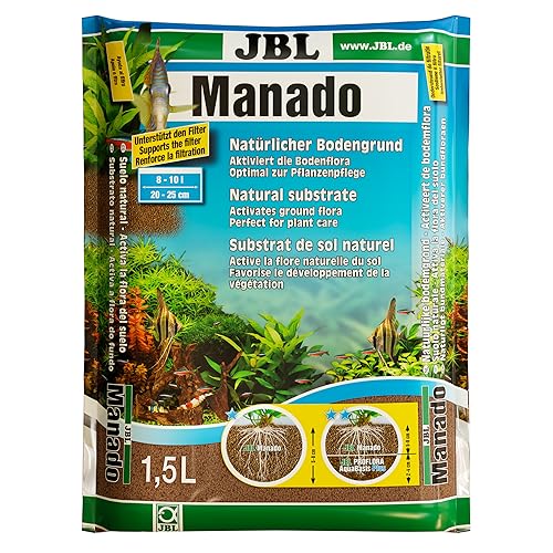 JBL natürlicher Bodengrund mit Nährstoffspeicher, Reich an Eisen, 1,5 l, Manado von JBL