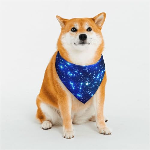 Hundehalstuch, Motiv: Galaxie-Sterne, waschbar, für Katzen, Hunde, Dreieckstuch, verstellbare Hundehalstücher von JCAKES