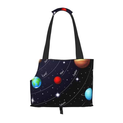 Solar Galaxy Pet Rucksack, Haustier Handtasche, tragbarer faltbarer Haustierrucksack, geeignet für kleine Haustierkatzen und Hunde, Einkaufen im Freien und Reisefahrzeuge, bequem und schön. von JCAKES