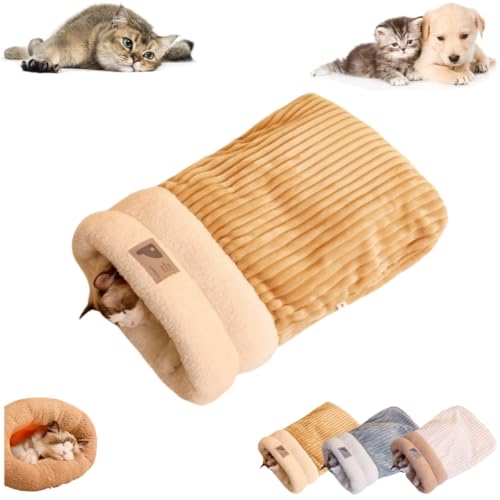 Katzenschlafsack für Indoor-Katzen, gemütlicher Winter-Katzenschlafsack, weicher Plüsch, selbstwärmend, Katzenbett, Höhle, flauschiger Katzentunnel, Katzentunnel, beruhigender Schlafsack für Katzen, Katzenschlafsack für Indoor-Katzen, gemütlicher Winter-Katzenschlafsack, weicher Plüsch, selbstwärmend, Katzenbett, Höhle, flauschiger Katzentunnel, Katzentunnel, beruhigender Schlafsack für Katzen, von JCATPD