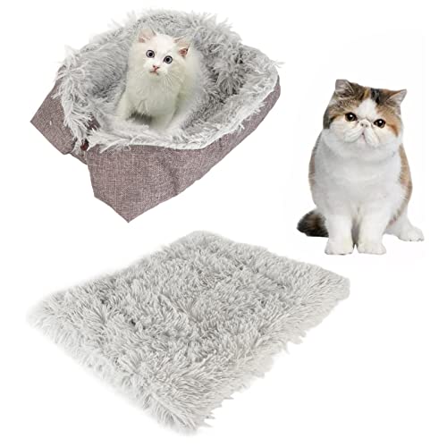 2-in-1-Haustier-Autositz und Kissenbett, Weicher Plüsch-Hundeautositz, Mehrzweck-Welpenkissenbett, Faltbarer und Maschinenwaschbarer Hundesitz für Katzen und Kleine Hunde 2-in-1-Haustier-Autositz und Kissenbett, Weicher Plüsch-Hundeautositz, Mehrzweck-Welpenkissenbett, Faltbarer und Maschinenwaschbarer Hundesitz für Katzen und Kleine Hunde von JDEFARF