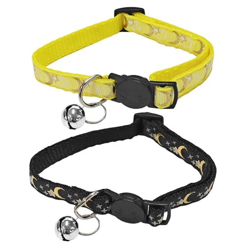 JDNFKG 2 Stücke Haustier -Glockenkragen, Einstellbares Design, Bequemes Katze Und Hundenhalskragen, Haustiervorräte. von JDNFKG