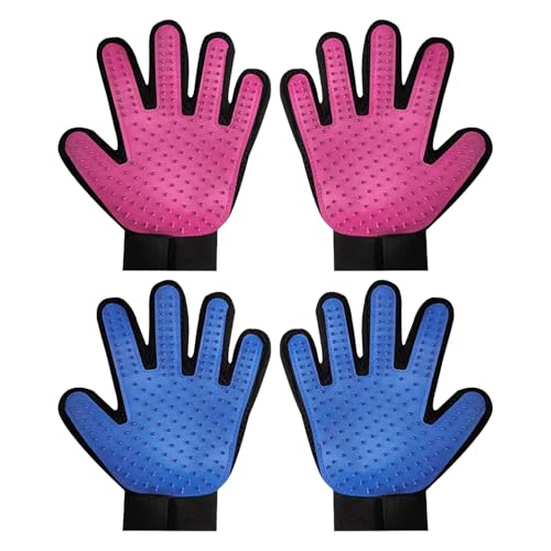 JDNFKG 4 Stück Silikon-Haarentfernungshandschuhe, Haustierreinigungshandschuhe, Haustierpflegewerkzeuge, Bademassagehandschuhe, Heimtierbedarf. von JDNFKG