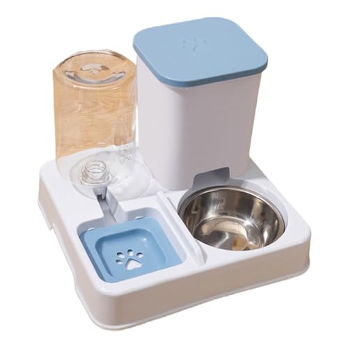 2-in-1 Futterspender für Hunde, transparenter Wasserspender und Futterspender für Haustiere, automatische Bewässerung, großes Fassungsvermögen, Futterzubehör 2-in-1 Futterspender für Hunde, transparenter Wasserspender und Futterspender für Haustiere, automatische Bewässerung, großes Fassungsvermögen, Futterzubehör von JDNH
