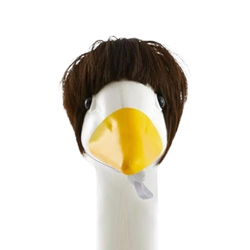 Fun Gooses Haarteil für Haustiere, bequem, Hochtemperatur-Drahtstruktur, Kopfbedeckung, geeignet für Versammlungen, Gartengans-Zubehör von JDNH