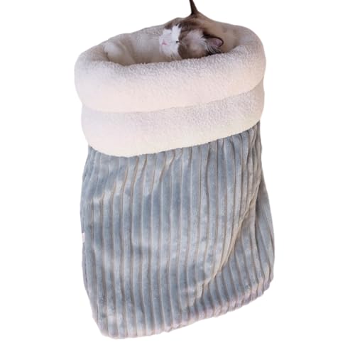 JDNH Dick gepolstertes Katzenbett für kaltes Wetter, Plüschfutter, Schlafsack zum Ausruhen von Haustieren, Kuscheln, Indoor-Haustierschlafsack, Ruhebeutel JDNH Dick gepolstertes Katzenbett für kaltes Wetter, Plüschfutter, Schlafsack zum Ausruhen von Haustieren, Kuscheln, Indoor-Haustierschlafsack, Ruhebeutel von JDNH