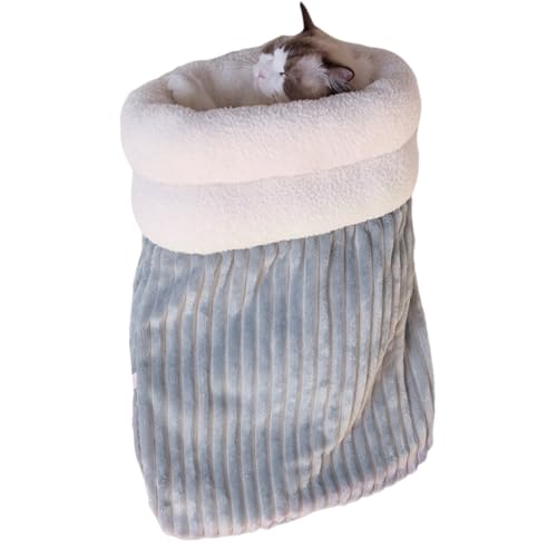 JDNH Dicker Winterschlafsack für Katzen, weich, isoliert, Katzennest für kaltes Wetter, bequem, warm, Liege, Bett, kuscheliges Kissen JDNH Dicker Winterschlafsack für Katzen, weich, isoliert, Katzennest für kaltes Wetter, bequem, warm, Liege, Bett, kuscheliges Kissen von JDNH