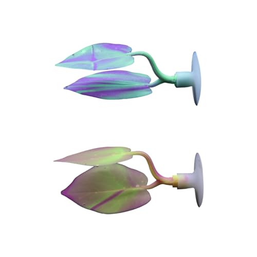 JDNH Doppelschichtige Bettas-Fische, ruhende Korallen, Aquarien, Dekoration, ungiftige Silikone mit leicht zu reinigenden Oberflächen, sichere Silikon-Fischdekoration von JDNH