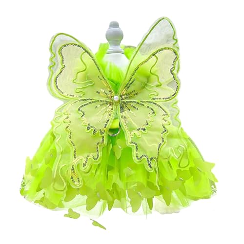 JDNH Haustier-Prinzessinnenkleid und kleine Hunde, einfach zu tragen, Schmetterlings-Designs, Katzenkleid für Haustiere Geburtstage und Fotoshootings von JDNH