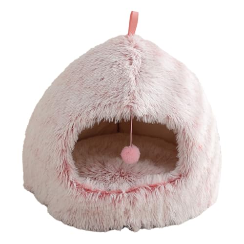 JDNH Lovely Pet House Soft Long Plush Indoor Pet Sleep Shelters with Hanging Toy Nonslip and Warm For Small Dogs Cats JDNH Lovely Pet House Soft Long Plush Indoor Pet Sleep Shelters with Hanging Toy Nonslip and Warm For Small Dogs Cats von JDNH