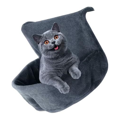 JDNH Warmes Katzen-Hängemattenbett, weiches Plüsch, hängbar, großes Plüsch-Katzenbett, abnehmbar für einfaches Waschen, Haustier-Schlafnest JDNH Warmes Katzen-Hängemattenbett, weiches Plüsch, hängbar, großes Plüsch-Katzenbett, abnehmbar für einfaches Waschen, Haustier-Schlafnest von JDNH