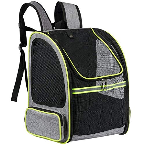 JDSHSO Haustier-Rucksack für kleine Hunde oder Katzen, atmungsaktives Netzgewebe, Welpenrucksack für Reisen, Wandern, Spazierengehen, Radfahren und Outdoor von JDSHSO