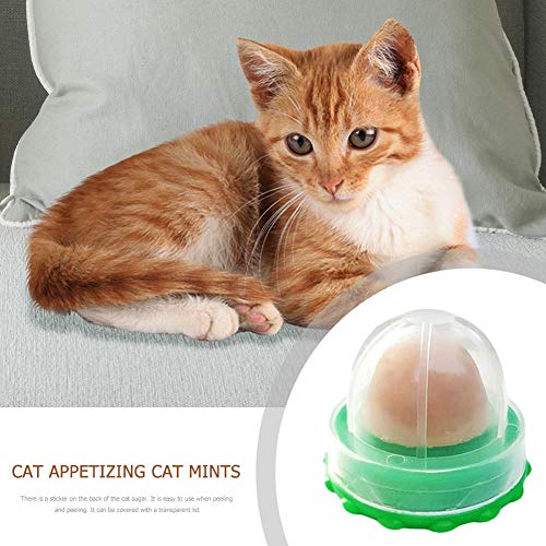 JDXFENG Katze, Katzenminze, leckt Kandiszucker, 3 x 3 cm, sicheres, gesundes Kätzchen-Kauspielzeug for Kätzchen-Ernährung, Fischgel, Energieball-Snack von JDXFENG