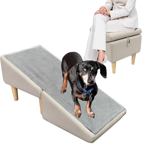 Hundetreppe Klappbar – rutschfeste Hunderampe & Weiche Haustiertreppe für Kleine & Große Hunde, Treppe für Sofa & Bett, Stabil & Faltbar, Möbeloptik, 45 cm Hoch – Zuhause & Unterwegs Hundetreppe Klappbar – rutschfeste Hunderampe & Weiche Haustiertreppe für Kleine & Große Hunde, Treppe für Sofa & Bett, Stabil & Faltbar, Möbeloptik, 45 cm Hoch – Zuhause & Unterwegs von JDYEKYGF