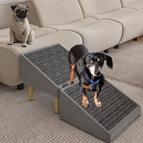 Hundetreppe Klappbar – rutschfeste Hunderampe & Weiche Haustiertreppe für Kleine & Große Hunde, Treppe für Sofa & Bett, Stabil & Faltbar, Möbeloptik, 45 cm Hoch – Zuhause & Unterwegs Hundetreppe Klappbar – rutschfeste Hunderampe & Weiche Haustiertreppe für Kleine & Große Hunde, Treppe für Sofa & Bett, Stabil & Faltbar, Möbeloptik, 45 cm Hoch – Zuhause & Unterwegs von JDYEKYGF