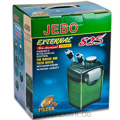 Aquarium Außenfilter JEBO 825, Aquariumfilter für Aquarien bis max. 250 Liter von JEBO