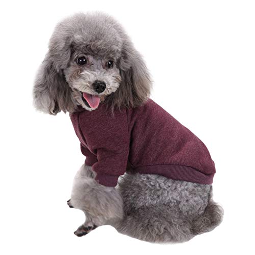 Hundepullover für Hunde, Strickwaren, weich, dick, warm, für den Winter, für Hunde (braun, L) von JECIKELON