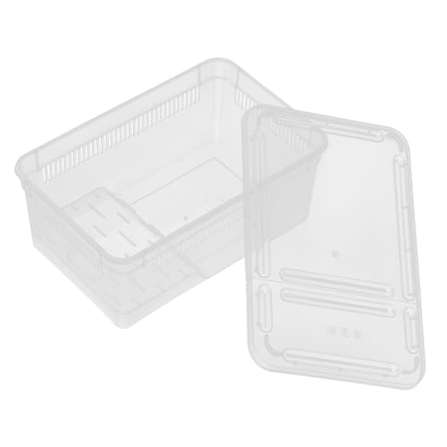 JECOMPRIS Kasten Futterbox Für Reptilien Eidechsenträger Stapelbares Reptilienterrarium Schildkrötenkäfige Und Lebensräume Eidechsenhülle Cricket -Keeper Plastik Transparent JECOMPRIS Kasten Futterbox Für Reptilien Eidechsenträger Stapelbares Reptilienterrarium Schildkrötenkäfige Und Lebensräume Eidechsenhülle Cricket -Keeper Plastik Transparent von JECOMPRIS