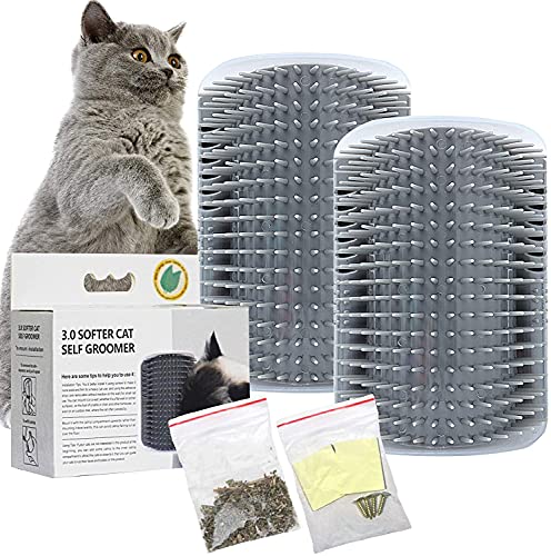 JEFFOUOO 2 Stück Katze Selbst Groomer,Massage Ecke Katze,Katzen Bürste Cat Self Groomer,Katzenbürste Wand Ecke Mit Packungen Katzenminze & Schrauben für Langhaar Kurzhaar Katze Massage,Grau JEFFOUOO 2 Stück Katze Selbst Groomer,Massage Ecke Katze,Katzen Bürste Cat Self Groomer,Katzenbürste Wand Ecke Mit Packungen Katzenminze & Schrauben für Langhaar Kurzhaar Katze Massage,Grau von JEFFOUOO