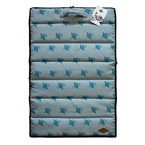 JEGGO Hundematte 'Cannes', kompakte und rollbare Liegematte mit Tragegriff, für Hund und Familie, ideal für unterwegs, einseitig wasserabweisend, Made in EU (Small, Blau) JEGGO Hundematte 'Cannes', kompakte und rollbare Liegematte mit Tragegriff, für Hund und Familie, ideal für unterwegs, einseitig wasserabweisend, Made in EU (Small, Blau) von JEGGO