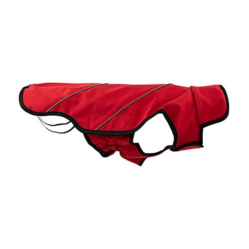JEGGO Switch, komfortable Softshell-Jacke für Hunde, mit beidseitig zu öffnendem Reißverschluss, kälteabweisend, Wind- und wasserdicht, atmungsaktiv (Rot, 32 cm) von JEGGO