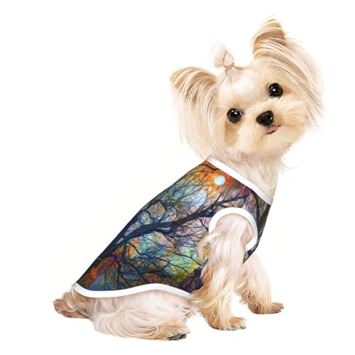 Bunte Hundebekleidung für kleine Hunde, Motiv: Lebensbäume, atmungsaktiv, für Welpen, Kätzchen, Hunde und Katzen Bunte Hundebekleidung für kleine Hunde, Motiv: Lebensbäume, atmungsaktiv, für Welpen, Kätzchen, Hunde und Katzen von JEJEA