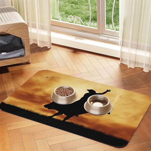 Coole Futtermatte aus PU-Leder für Hunde und Katzen, saugfähig, rutschfeste Gummiunterseite Coole Futtermatte aus PU-Leder für Hunde und Katzen, saugfähig, rutschfeste Gummiunterseite von JEJEA