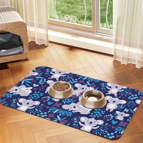 Futtermatte für Hunde und Katzen, Koala-Druck, PU-Leder, saugfähig, rutschfeste Gummi-Unterseite Futtermatte für Hunde und Katzen, Koala-Druck, PU-Leder, saugfähig, rutschfeste Gummi-Unterseite von JEJEA
