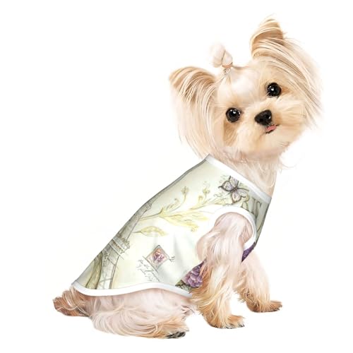 Hundebekleidung für kleine Hunde, atmungsaktiv, Motiv: Eiffelturm 1, für Welpen, Kätzchen, Hunde und Katzen Hundebekleidung für kleine Hunde, atmungsaktiv, Motiv: Eiffelturm 1, für Welpen, Kätzchen, Hunde und Katzen von JEJEA