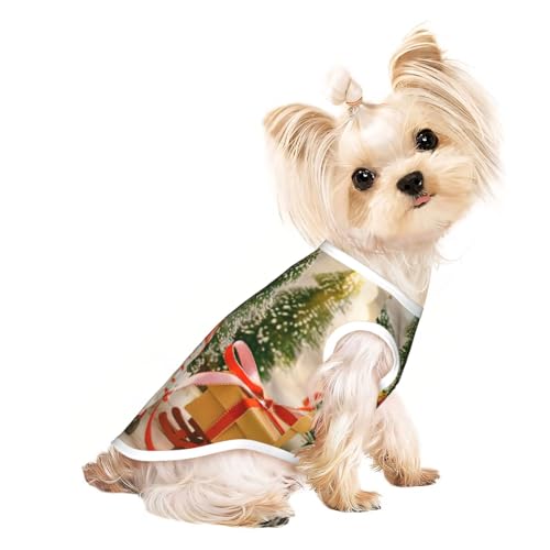 Hundebekleidung für kleine Hunde, atmungsaktiv, Motiv: Weihnachtsbaum, Ballsterne, für Welpen, Kätzchen, Hunde und Katzen Hundebekleidung für kleine Hunde, atmungsaktiv, Motiv: Weihnachtsbaum, Ballsterne, für Welpen, Kätzchen, Hunde und Katzen von JEJEA