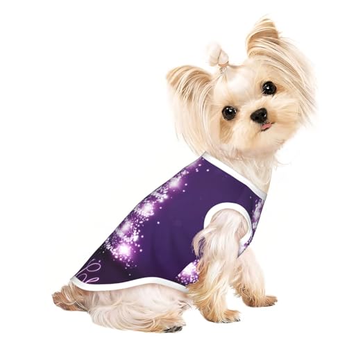Hundebekleidung für kleine Hunde, atmungsaktiv, Motiv: Weihnachtsbaum, für Welpen, Kätzchen, Hunde, Katzen, Violett Hundebekleidung für kleine Hunde, atmungsaktiv, Motiv: Weihnachtsbaum, für Welpen, Kätzchen, Hunde, Katzen, Violett von JEJEA