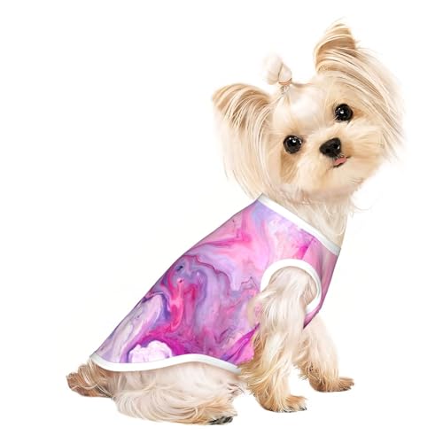 Hundebekleidung für kleine Hunde, atmungsaktiv, für Welpen, Kätzchen, Hunde, Katzen, Marmor, Violett Hundebekleidung für kleine Hunde, atmungsaktiv, für Welpen, Kätzchen, Hunde, Katzen, Marmor, Violett von JEJEA